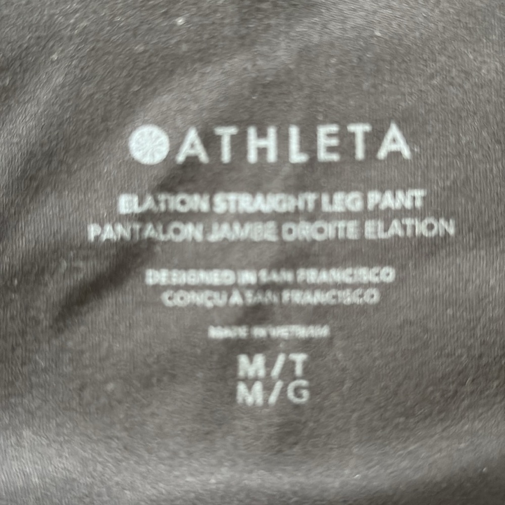 Athleta Elation Straight Leg Pant in Black size M Tall - Picture 5 of 5